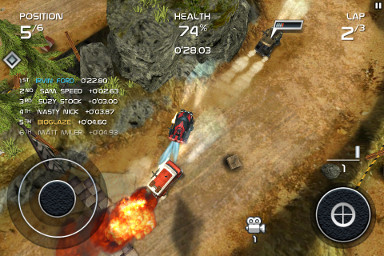 screenshot of death rally iOS